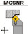CTC Tools - MCSNR/L indexable turning tool holder for external lathe turning in metal machining.