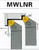 CTC Tools - MWLNR/L indexable turning tool holder for external lathe turning in metal machining.