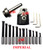 CTC Tools - 3-inch boring head with MT2 3/8-inch 16TPI shank and 12 pcs 3/4-inch boring bars, for precise machining.
