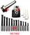 CTC Tools - 75mm boring head with MT4 M16 shank & 12 pcs 18mm boring bars, suitable for precision work.