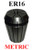 CTC Tools ER16 collet, available in bore sizes 1mm to 10mm, DIN6499B standard, for CNC machining precision.