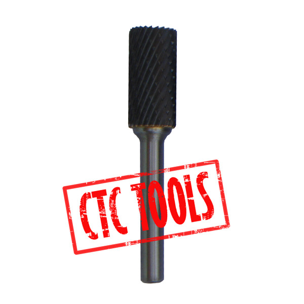 CTC Tools - carbide burr cylindrical end cut (type A) 3mm shank for precise deburring in tighter spaces.