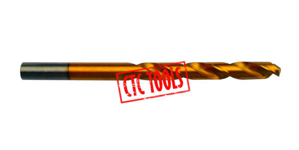 CTC Tools - 5-piece HSS titanium coated drill set for improved wear resistance in metal drilling.