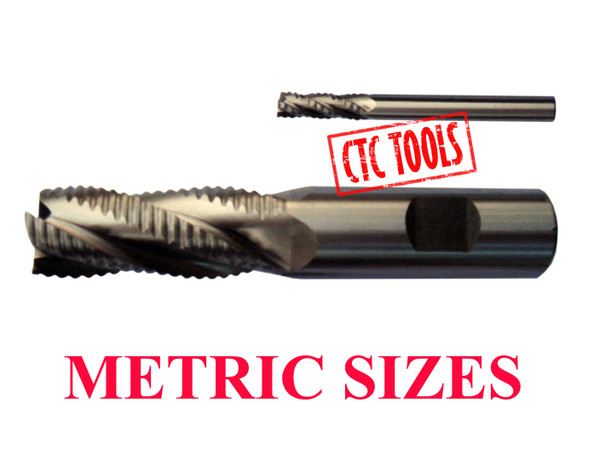 CTC Tools - 4-flute HSS M2Al roughing endmill (metric) for aggressive metal removal.