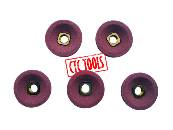 CTC Tools - 5-piece 30mm grinding wheel cups for micro die grinders, for small-scale surface grinding.