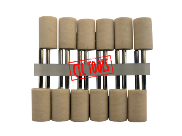 CTC Tools - 10-piece cylindrical felt buffs for micro die grinders, great for polishing intricate parts.