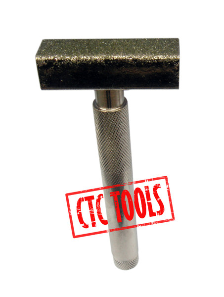 CTC Tools - handheld diamond wheel dresser with square face for truing and cleaning grinding wheels.