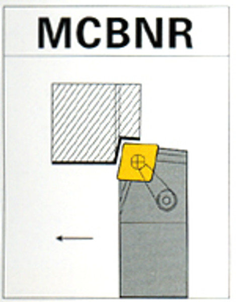 CTC Tools - MCBNR/L indexable turning tool holder for external lathe turning in metal machining.