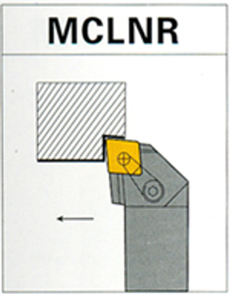 CTC Tools - MCLNR/L indexable turning tool holder for external lathe turning in metal machining.