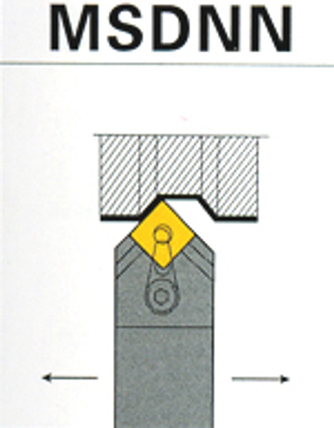 CTC Tools - MSDNN indexable turning tool holder for external lathe turning in metal machining.