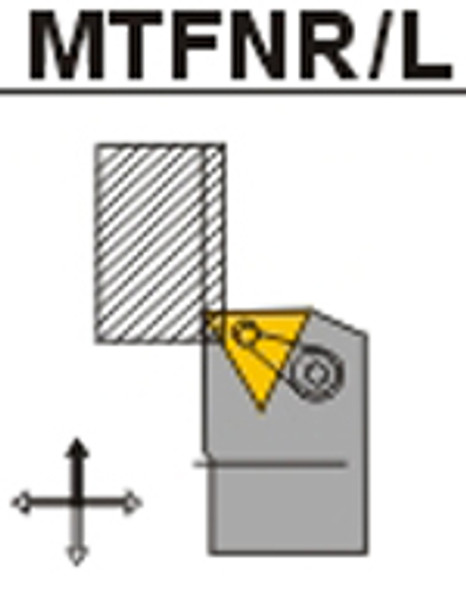 CTC Tools - MTFNR/L indexable turning tool holder for external lathe turning in metal machining.