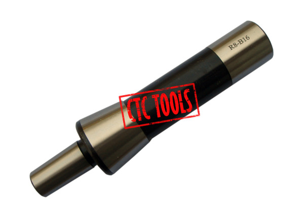 CTC Tools - B16 R8 M12 drill chuck arbor for secure chuck mounting on milling machines.