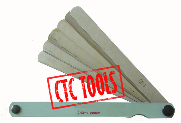 CTC Tools - Feeler Gauges (17 pcs), for precise gap measurements in mechanical engineering and automotive applications.