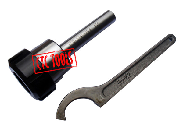 CTC Tools - ER40 D20 x L100 straight shank collet chuck DIN6499B, ideal for CNC machining precision and secure tool holding.