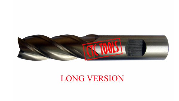 CTC Tools - 4 flute HSS M2AL endmill, long metric, ideal for precise metal cutting (1 pc).