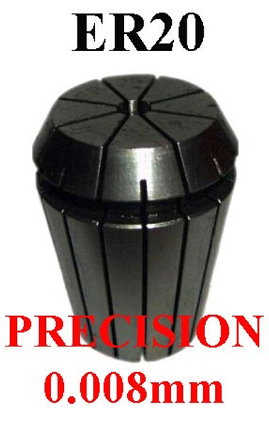 CTC Tools – ER20 precision collet (0.008mm) DIN6499 for metric close-tolerance tool setups.