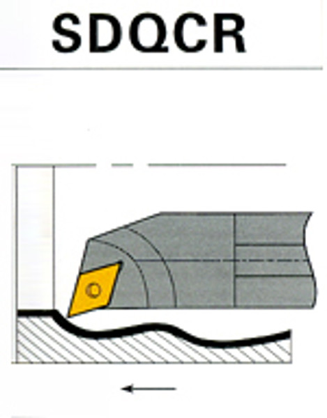 CTC Tools - SDQCR indexable boring bar, suitable for versatile turning and boring operations.