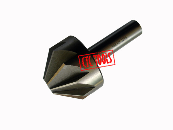 CTC Tools - HSS Al 90° countersink (6-flute, metric) for precision chamfering in various metals.