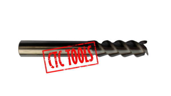 CTC Tools - Carbide endmill HRC50, 3 flute, uncoated, metric, suitable for high-precision machining.