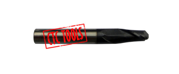CTC Tools - Carbide ball nose endmill HRC55, 2 flute, TiAlN coated, metric, for durable machining.