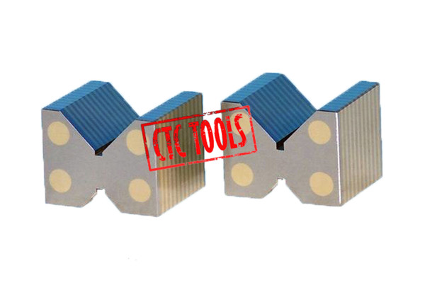 CTC Tools - Magnetic precision V-blocks, dimensions 50x56x44mm, set of 2 for accurate positioning.