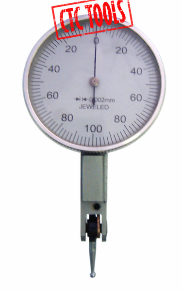 CTC Tools - micron dial test indicator for fine tolerance inspection in high-precision machining.
