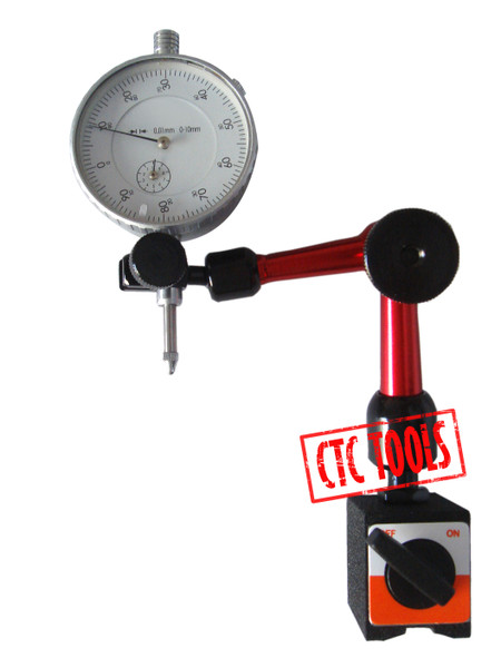 CTC Tools - dial indicator gauge & hydraulic magnetic base for versatile workshop inspection tasks.
