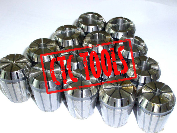CTC Tools ER25 collet set, 14pcs imperial bores, DIN6499B standard, for CNC machining precision.