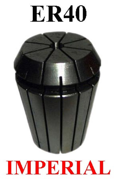 CTC Tools ER40 collet, in various imperial bore sizes, DIN6499B standard, for CNC machining precision.