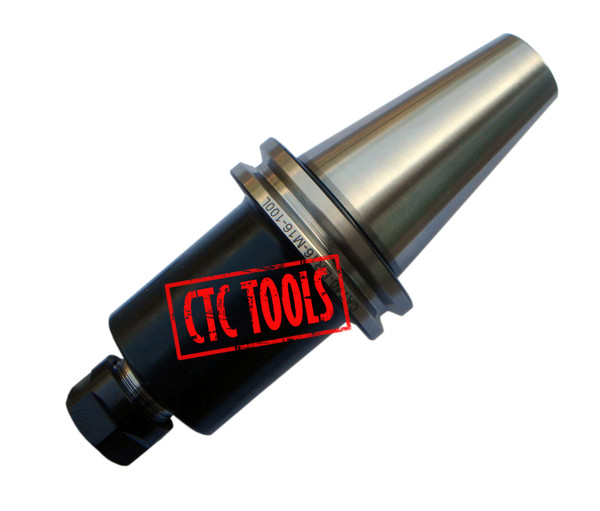 CTC Tools - ER16 CAT40 x L100 long nose collet chuck DIN6499B, ideal for CNC machining precision and secure tool holding.