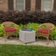 Canvas Jockey Red Wicker Cushions |49889U-05061, 49890U-05061, 49891N-05061
