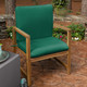 Canvas Forest Green Club Chair Cushion | 49907U-08625, 49908U-08625, 49909N-08625