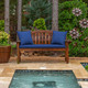 Canvas True Blue Bench Cushion | 49913U-11470, 49914U-11470, 49915N-11470