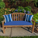 Canvas True Blue Outdoor Bench | 49913U-11470, 49914U-11470, 49915N-11470