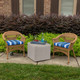 Milano Cobalt Wicker Cushions | 49895A-11475, 49896A-11475, 49897A-11475