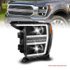 Anzo 21-23 Ford F150 LED Projector Headlight w/Switchback+Sequential - Black (Driver Side Only) - 111594-L Photo - Primary