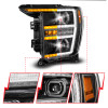 Anzo 21-23 Ford F150 LED Projector Headlight w/Switchback+Sequential - Black (Driver Side Only) - 111594-L Photo - Unmounted