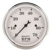 Old Tyme White 3 1/8in Tach 7000 RPM Elec.