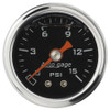 1-1/2in Pressure Gauge - 0-15psi - Black Face