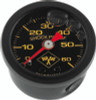Bikers Choice 0-60 PSI Oil Pressure Gauge Black Face Black Bezel Liquid Filled Universal Custom - 496459 Photo - Primary