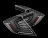 AlphaRex 16-21 Honda Civic Hatchback/ Type-R FK8 Nova-Series LED Tail Lights (Pair) - Alpha Black - 676000 Photo - Primary
