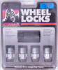 Wheel Lock System 1/2in Acorn Black 20pk