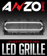 New- AnzoUSA Nexum Series Black LED Grille: 2021–2023 Ford F-150 