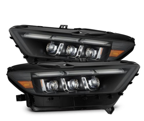 AlphaRex 15-17 Ford Mustang NOVA LED Proj Headlights Black w/Activ Light/Seq Signal/Switch DRL - 880262 Photo - Primary