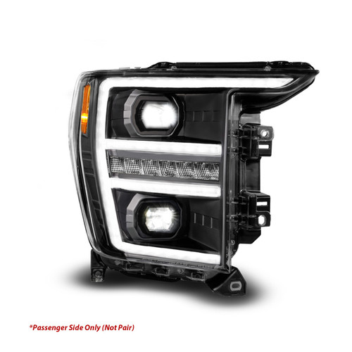 Anzo 21-23 Ford F150 LED Projector Headlight w/Switchback+Sequential - Black (Passenger Side Only) - 111594-R Photo - Unmounted