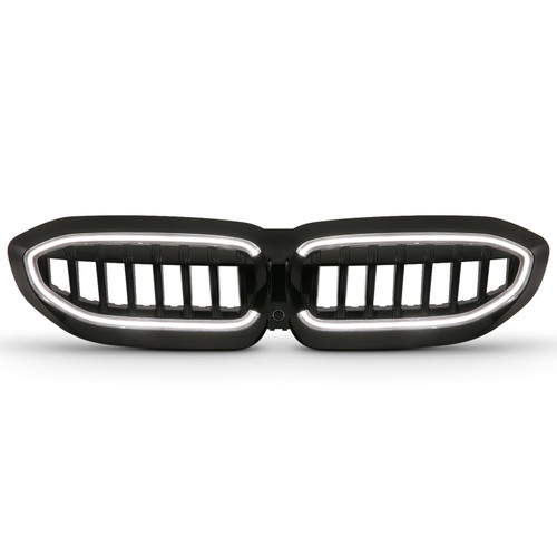 Anzo 19-22 BMW 3 Series Black Housing Full LED Front Grille w/ Initiation & Running Light - 901027 Photo - Primary