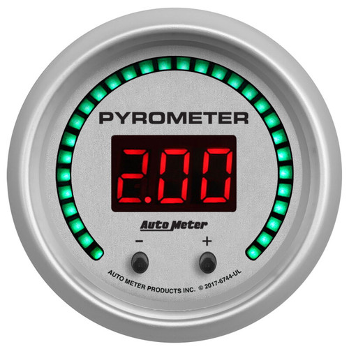 Autometer 52.4mm Silver Two Channel 0-2000 Degree Pyrometer (EGT) Ultra-Lite Elite Digital Gauge - 6744-UL User 1