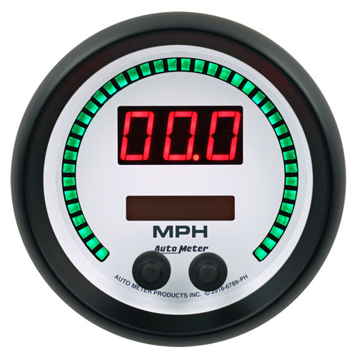 Autometer 85.7mm White Switchable 260 MPH / 260 KM/H Speedometer Phantom Elite Digital Gauge - 6789-PH User 1