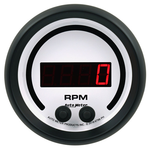Autometer 85.7mm White 0-16K RPM Tachometer Phantom Elite Digital Gauge - 6798-PH User 2