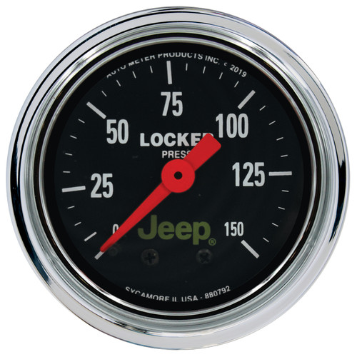 Autometer Jeep 2-1/16in 150 PSI Mechanical Air Locker Gauge - 880792 Photo - Primary